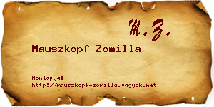 Mauszkopf Zomilla névjegykártya